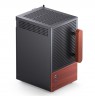 Jonsbo T6 PC Case, Mini-Tower, Mini-ITX, Tempered Glass, Wood, black