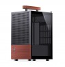 Jonsbo T6 PC Case, Mini-Tower, Mini-ITX, Tempered Glass, Wood, black