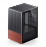 Jonsbo T6 PC Case, Mini-Tower, Mini-ITX, Tempered Glass, Wood, black