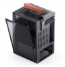 Jonsbo T6 PC Case, Mini-Tower, Mini-ITX, Tempered Glass, Wood, black
