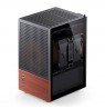 Jonsbo T6 PC Case, Mini-Tower, Mini-ITX, Tempered Glass, Wood, black