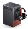 Jonsbo T6 PC Case, Mini-Tower, Mini-ITX, Tempered Glass, Wood, black