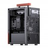 Jonsbo T6 PC Case, Mini-Tower, Mini-ITX, Tempered Glass, Wood, black