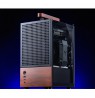 Jonsbo T6 PC Case, Mini-Tower, Mini-ITX, Tempered Glass, Wood, black