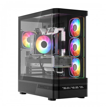 MODECOM Volcano Volcano AQ200 ARGB Midi Black