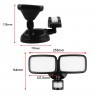 Maclean LED wall lamp, with PIR sensor, 20W, 1500lm, IP65, neutral white 4000K, black, MCE524 B