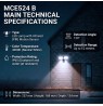 Maclean LED wall lamp, with PIR sensor, 20W, 1500lm, IP65, neutral white 4000K, black, MCE524 B