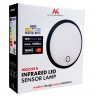 Maclean LED lamp with motion sensor, PIR sensor, black, 10W, IP65, 1000lm, neutral color, MCE525 B