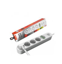ColorWay | CW-CHE44W | Power socket, 4 EU sockets