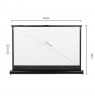 Maclean Portable Projection Screen Compact 40" 16:9 Free-Standing Office Cinema Matt White Home