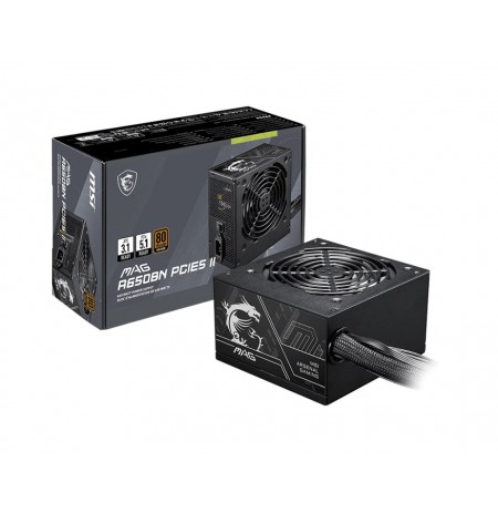 MSI MAG A650BN PCIE5 II power supply unit 650 W 20+4 pin ATX ATX Black