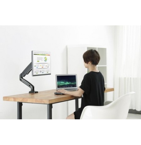 Up Up Premium Single Screen Monitoriaus laikiklis 17-32'', VESA 75x75, 100x100, Matinė juoda
