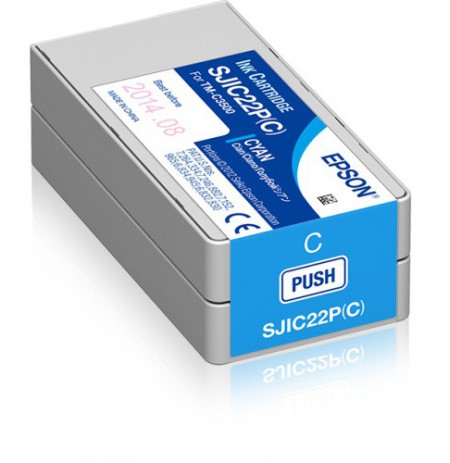 Epson SJIC22P(C) (C33S020602) Rašalinė kasetė, Žydra