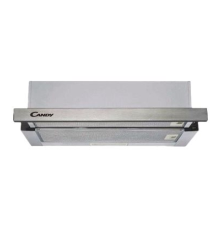 Candy CBT625/2X/1 Hood, B, Telescopic, Built-in, Width 60 cm, Extraction power 332 m³/h, Mechanical control, Silver