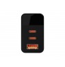 LCD wall charger USB socket + USB-Cx2 PD 65W GAN black wattmeter