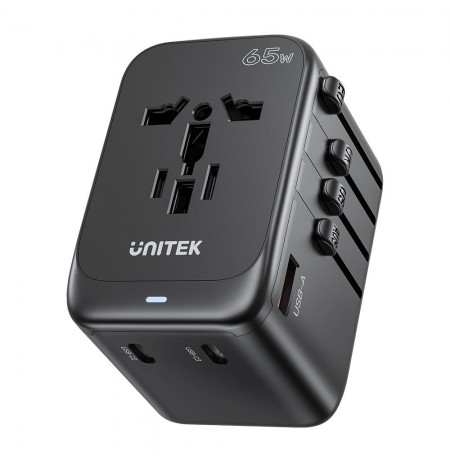 UNITEK P1122ABK01 power plug adapter Universal Black