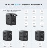 UNITEK P1122ABK01 power plug adapter Universal Black