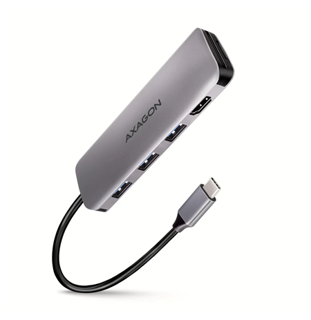 AXAGON SuperSpeed USB-C COMBO 5in1 hub | HMC-HCR3A