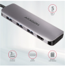 AXAGON SuperSpeed USB-C COMBO 5in1 hub | HMC-HCR3A