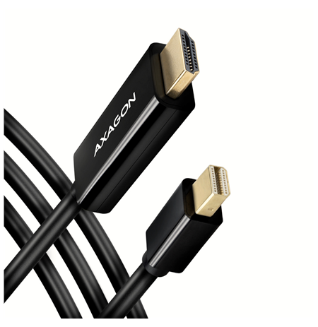 AXAGON MINI DP to HDMI cable, 1.8 m, 4K/30Hz | RVDM-HI14C2 | 1.8 m