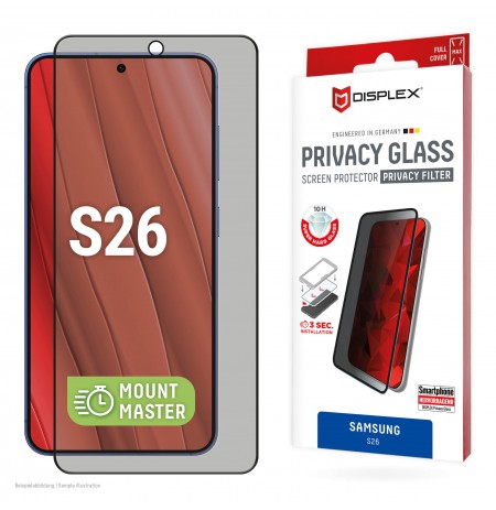 Samsung Galaxy S26 Privacy Screen Glass MM By Displex Transparent