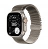 Apple Watch Ultra 3 GPS + Cellular 49mm Natural Titanium Case with Natural Titanium Milanese Loop - Medium