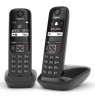 Gigaset AS690 Duo Analog/DECT telephone Caller ID Black