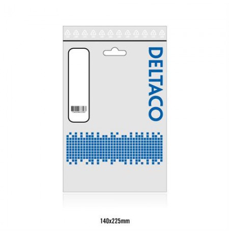 Kabelis DELTACO USB 2.0 Type A ha - Type A ho 2m, 2m, juodas / USB2-12S