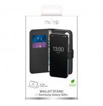 Samsung Galaxy S26+ Eco-Leather Wallet Case by Puro Black