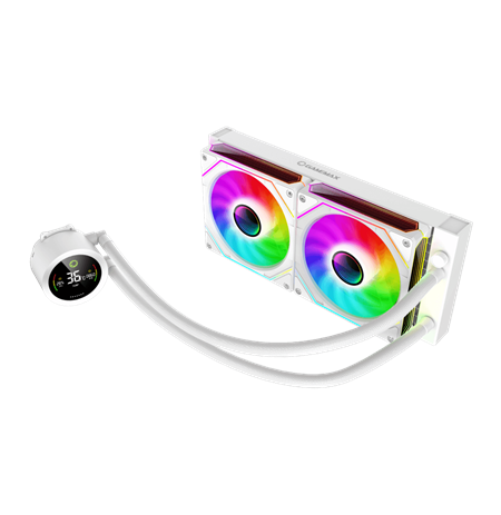 Gamemax CPU Liquid Cooler | ICEBURG 240 DIGITAL WH | White