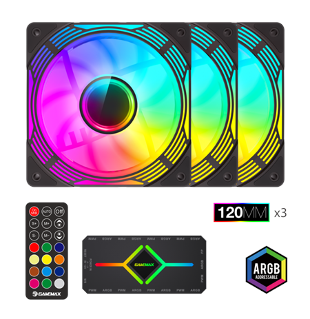 Gamemax Case Fan | KF300 BK | Black