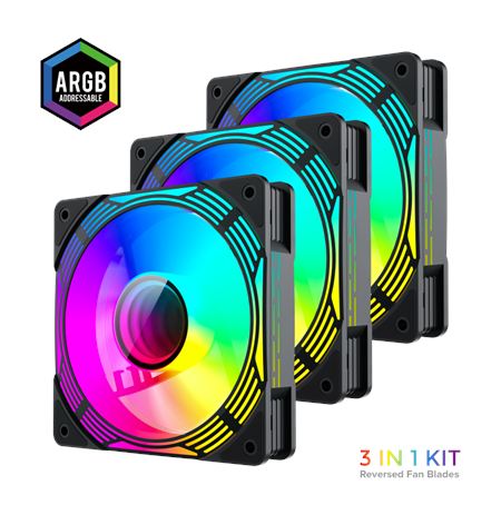 Gamemax Case Fan | KF300R BK | Black