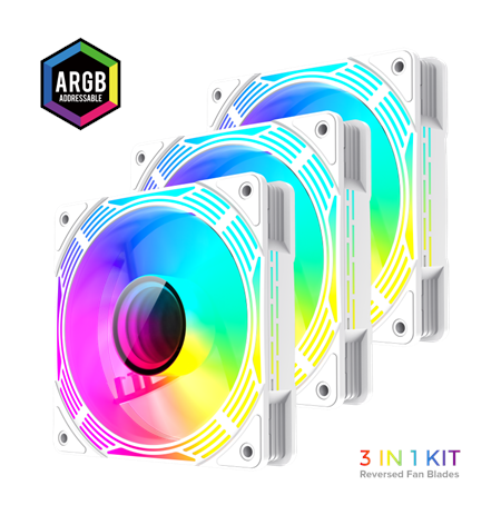 Gamemax Case Fan | KF300R WH | White