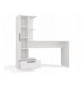 Cosmo Desk + Bookcase Set, White