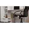 Cosmo Desk + Bookcase Set, White