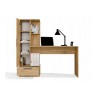 COSMO Oak Artisan Desk + Bookcase Set