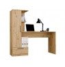 COSMO Oak Artisan Desk + Bookcase Set