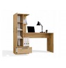 COSMO Oak Artisan Desk + Bookcase Set