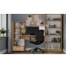 COSMO Oak Artisan Desk + Bookcase Set