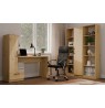 COSMO Oak Artisan Desk + Bookcase Set