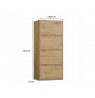 ALMA CHEST OF DRAWERS, ANTHRACITE/ARTISAN OAK