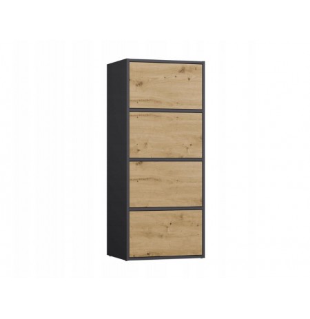 ALMA CHEST OF DRAWERS, ANTHRACITE/ARTISAN OAK