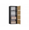 ALMA CHEST OF DRAWERS, ANTHRACITE/ARTISAN OAK
