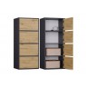 ALMA CHEST OF DRAWERS, ANTHRACITE/ARTISAN OAK