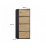 ALMA CHEST OF DRAWERS, ANTHRACITE/ARTISAN OAK