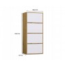 ALMA CHEST OF DRAWERS ARTISAN OAK/WHITE