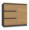 Topeshop 1D3S ANT/ART BA KPL chest of drawers