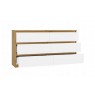M6 MALWA CHEST OF DRAWERS 140 CM 6 DRAWERS OAK ARTISAN/WHITE