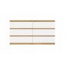 M6 MALWA CHEST OF DRAWERS 140 CM 6 DRAWERS OAK ARTISAN/WHITE