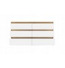 M6 MALWA CHEST OF DRAWERS 140 CM 6 DRAWERS OAK ARTISAN/WHITE